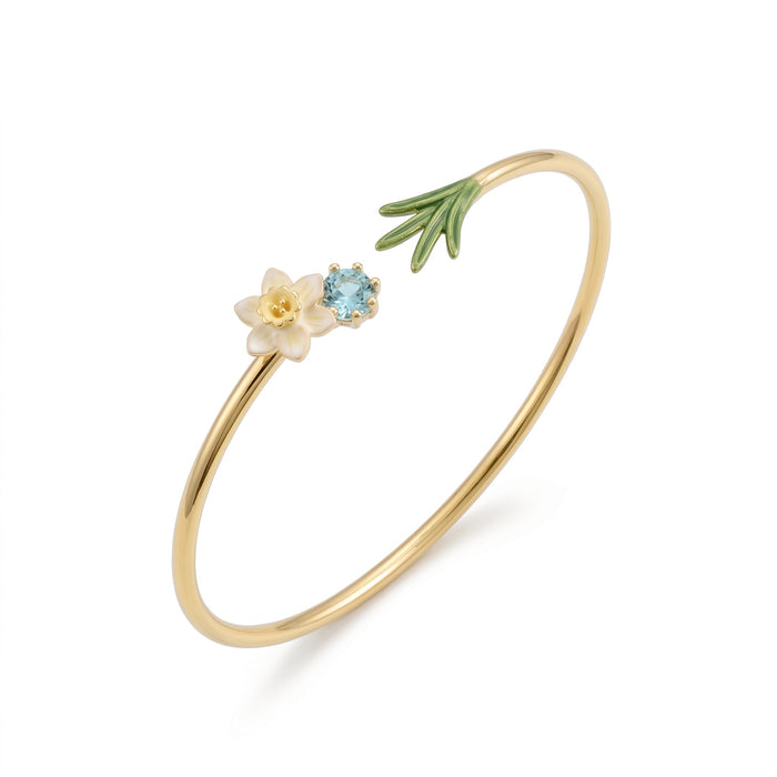 Wholesale Copper Electroplated Open Flower Cuff Bracelet Women S Stylish Botanical Jewelry Accessory For Resale