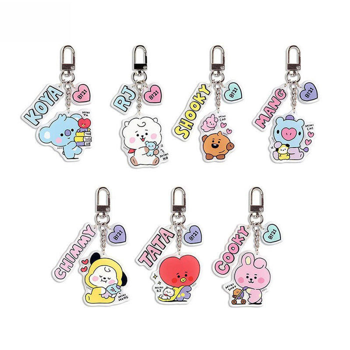 Wholesale Acrylic cute cartoon couple keychains