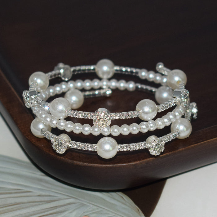 Wholesale Diamond Pearl Bracelet