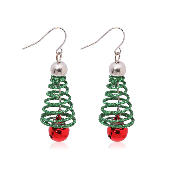 Wholesale 3pcs Alloy Diamond Color Bell Snowflake Christmas Tree Earrings JDC-ES-BinL015