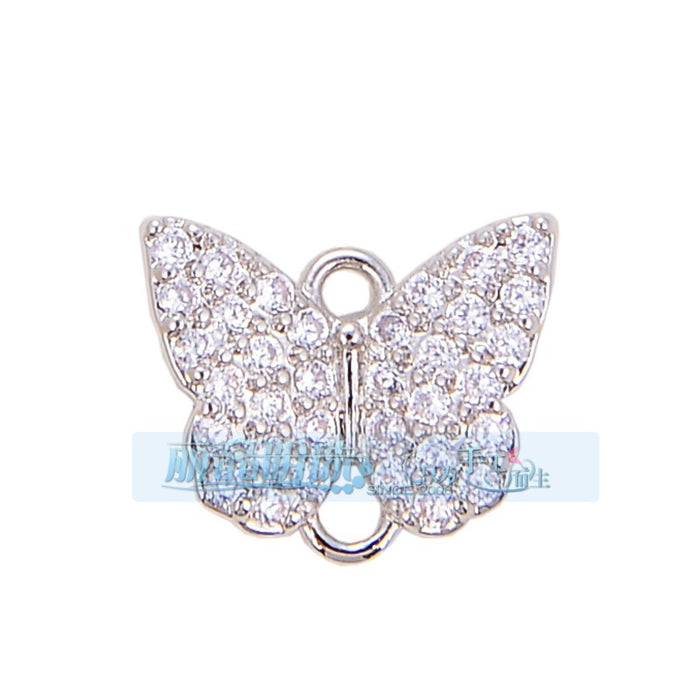 Wholesale Bee Butterfly Ladybug Eagle Sunbird Dragonfly Alloy Micro-inlaid Zircon DIY Jewelry Accessories JDC-DIY-MoHua003