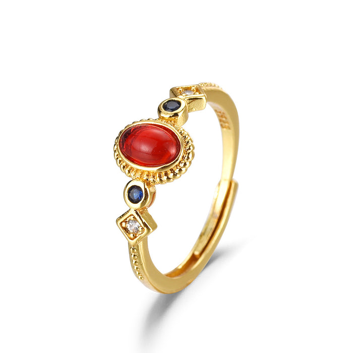 Wholesale The ring opening is exquisitely inlaid with high-end temperament and retro style