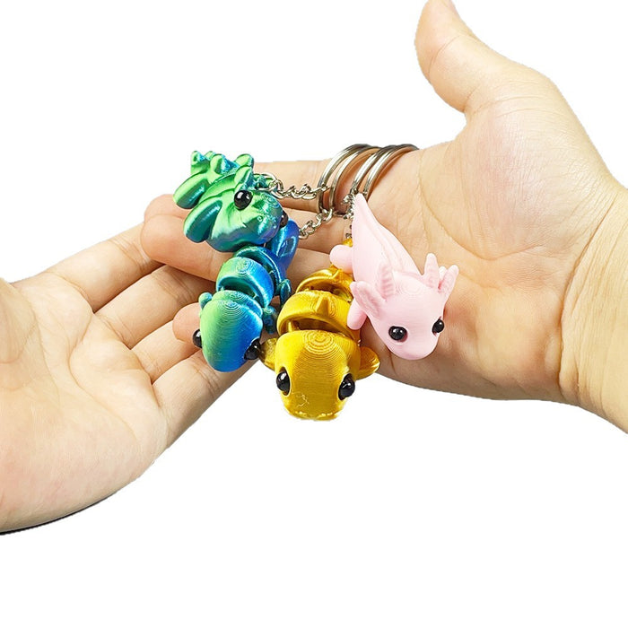 Wholesale Keychain pendant mini movable and flexible joint hanging accessory 3D printed accessory