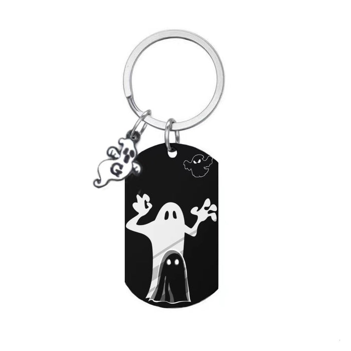 Wholesale Halloween Ghost Stainless Steel Keychain JDC-KC-JinZ010