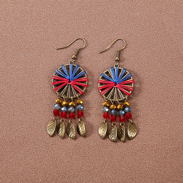 Wholesale Alloy Bohemian Ethnic Style Su Long Earrings JDC-ES-Gumi011