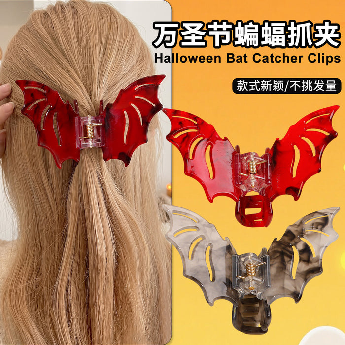 Wholesale  Bat Design PVC Hair Clip Funny Hair Gripper For Women Festival Costume Party Accessory