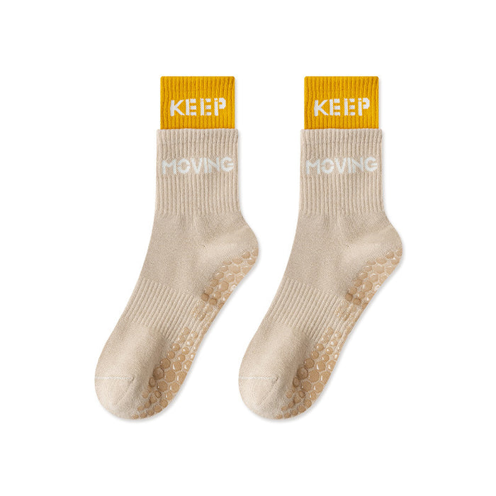 Wholesale Yoga Socks Professional Anti slip Mid tube Pilates Sports Socks