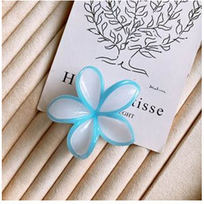 Wholesale Cream Jelly Contrasting Color Flower Hair Clips