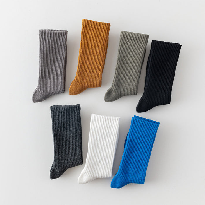 Wholesale Sports socks, basketball socks, mid tube socks, cotton socks, men's socks, solid color looped socks, comfortable socks, long tube socks