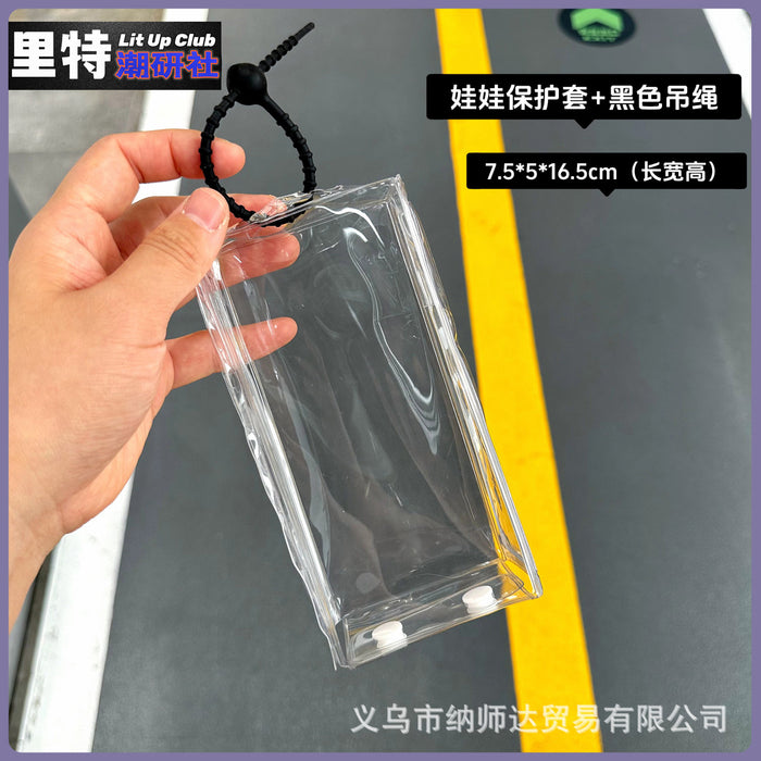 Wholesale Pendant protective cover doll plush dustproof 15cm transparent bag hanging bag