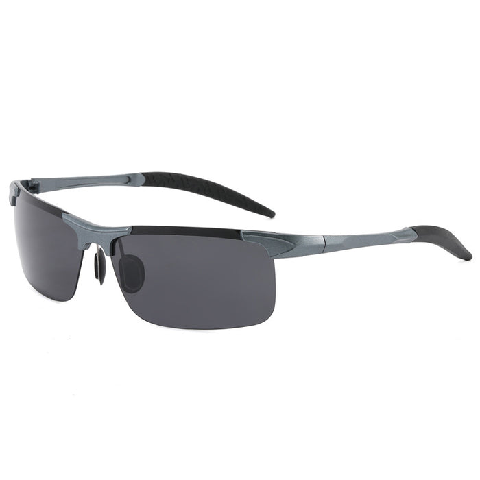 Wholesale Polarized half frame sunglasses alloy outdoor cycling color changing sports goggles