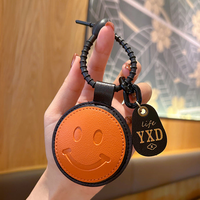 Wholesale Leather Smiley Keychain JDC-KC-WWX001