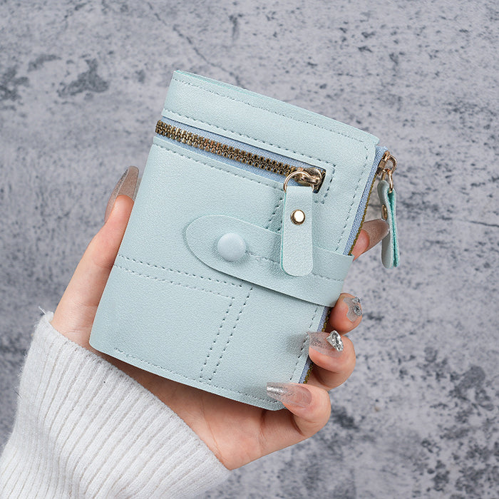 Wholesale Urban Simplicity Thin PVC Wallet Solid Color ing Card Holder Coin Purse