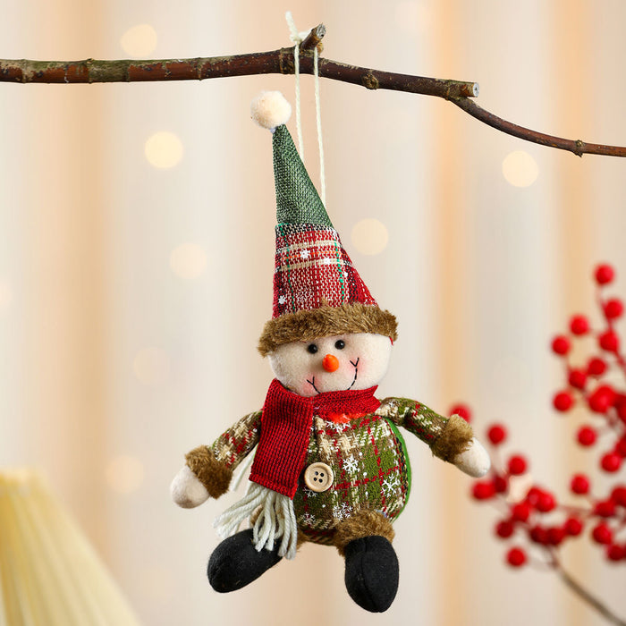 Wholesale Christmas Plaid Buttons Spherical Christmas Pendant Christmas Ornaments Christmas Tree Hanging Ornaments