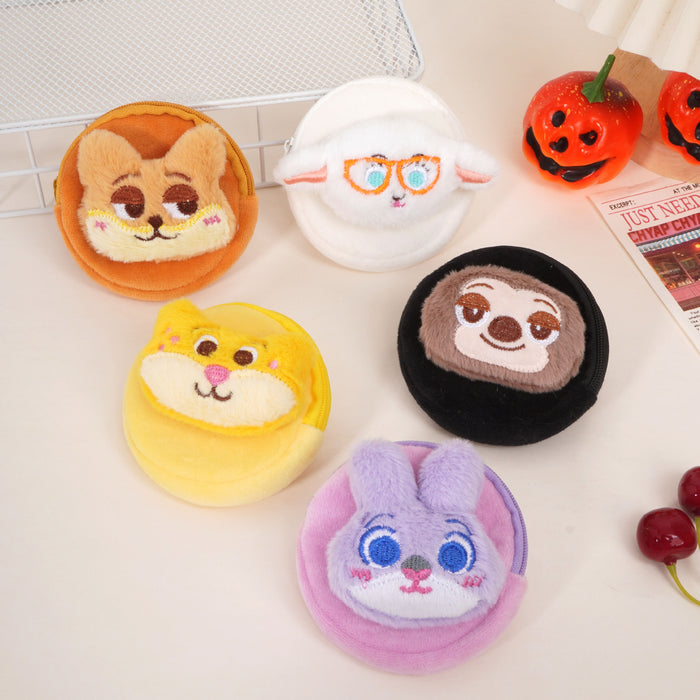 Wholesale Mini plush cute cartoon wallet portable