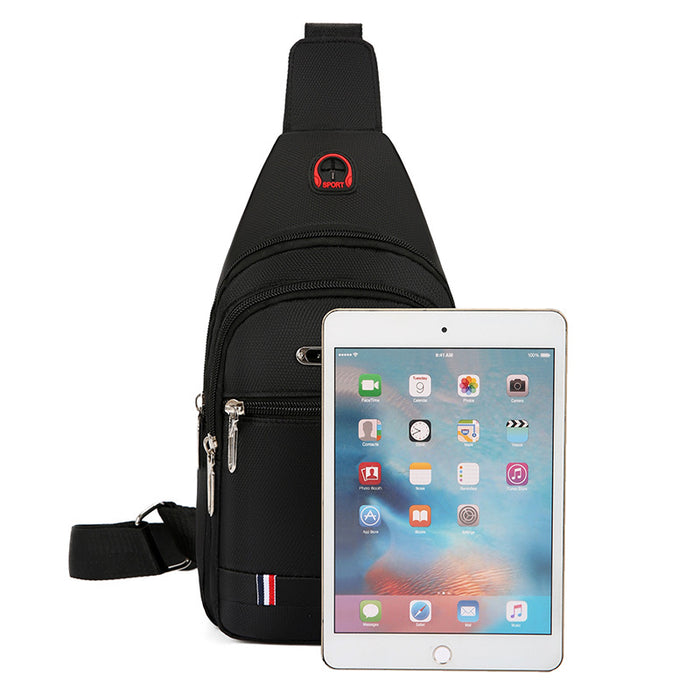 Wholesale Waterproof and wear-resistant men's chest bag shoulder crossbody small backpack three-layer large capacity crossbody bag