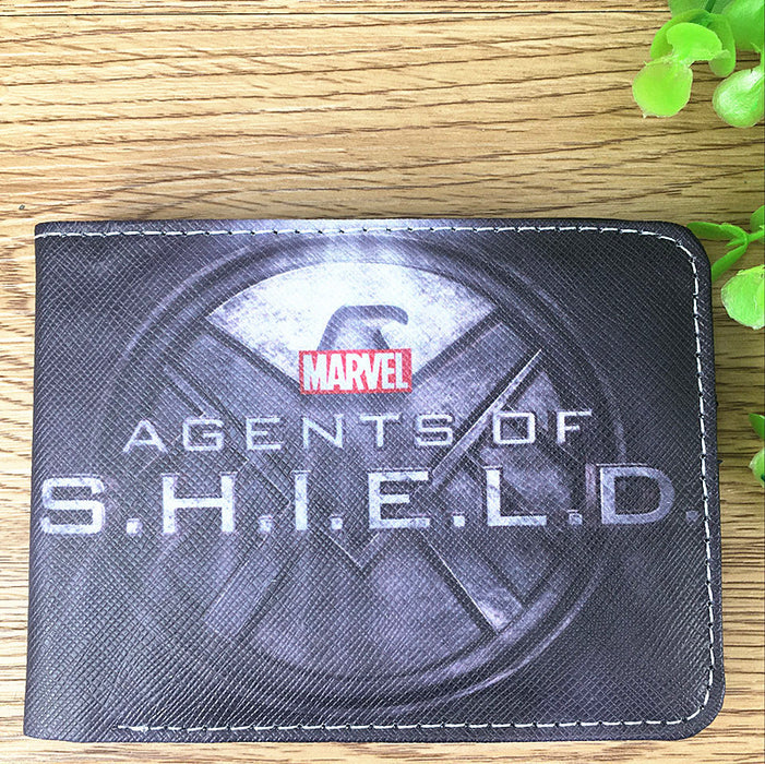 Wholesale Fashion Retro Superhero Bifold Wallet PU Leather Card Holder For Men Women
