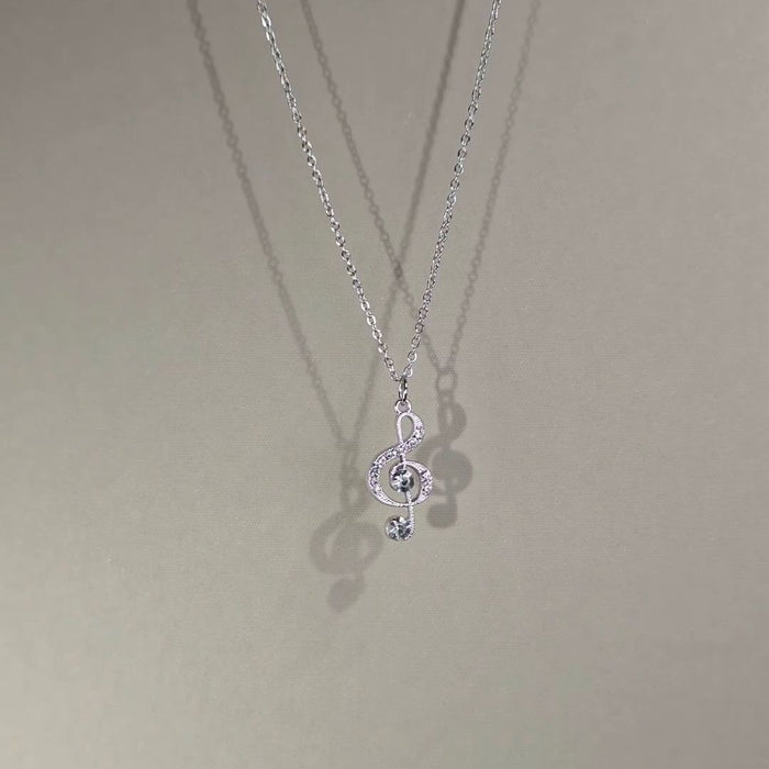 Wholesale  jewelry diamond note necklace creative diamond clavicle chain jewelry