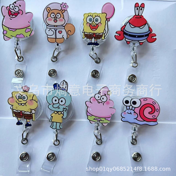 Wholesale Cute Cartoon Retractable Buckle Work ID Badge Reels