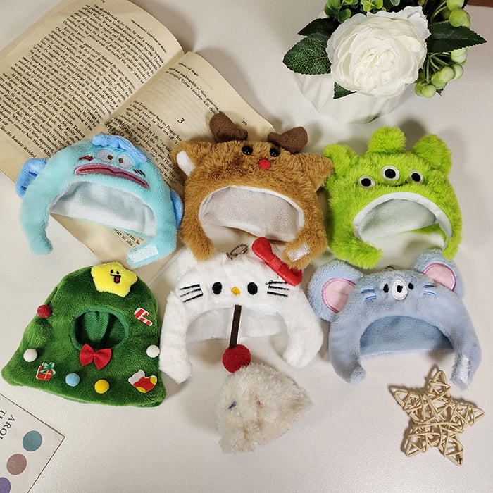 Wholesale Baby Clothes 10Cm 15Cm Doll Headgear Cute Christmas Hat Plush Doll Hat Accessories