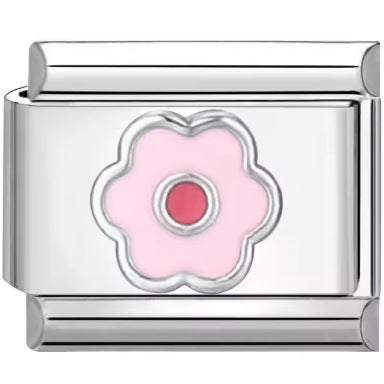 Wholesale Mother' s Day Series Stainless Steel Italian Flower Bracelet DIY Module Combination Jewelry