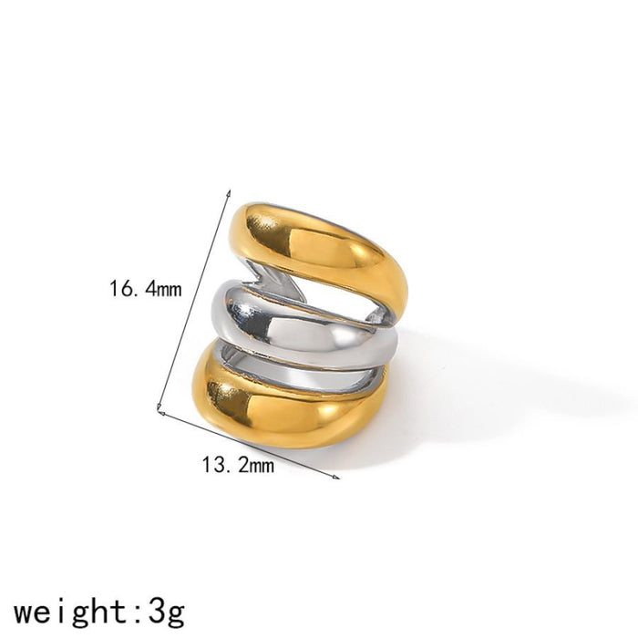 Wholesale Titanium steel ear clip without ear hole, versatile and high-end stainless steel ear clip