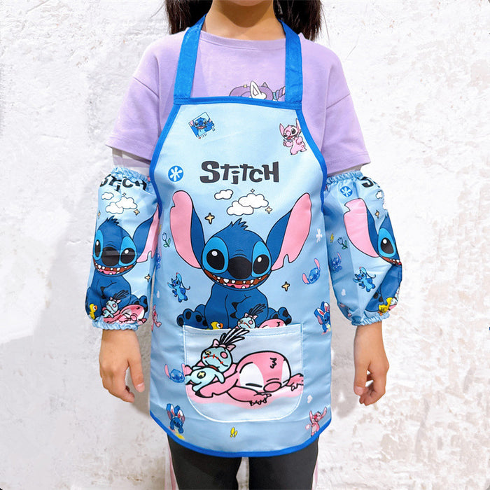 Wholesale 5pcs/ set Cute cartoon children' s apron,  waterproof and stain-proof chef coat,  art class smock