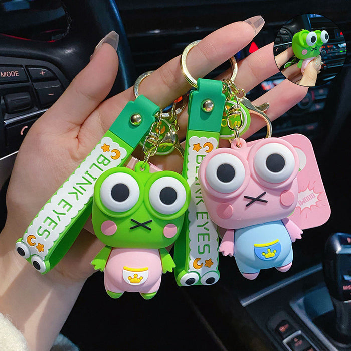 Wholesale Cartoon Frog Cute PVC Keychains JDC-KC-YY004