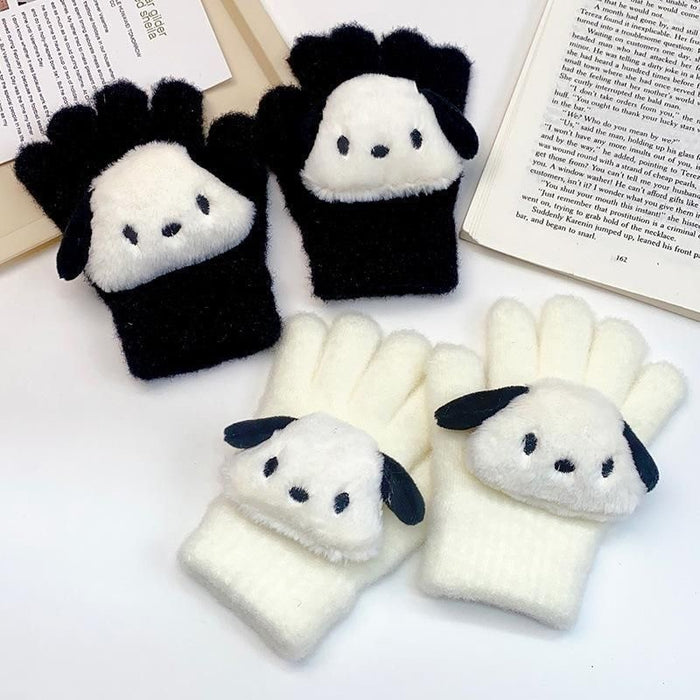 Wholesale Cute plush fleece-lined and thickened gloves