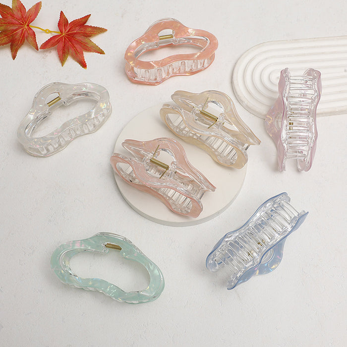 Wholesale New style clip with large hollowed out cloud pattern, high-end hair clip, light luxury style wholesale