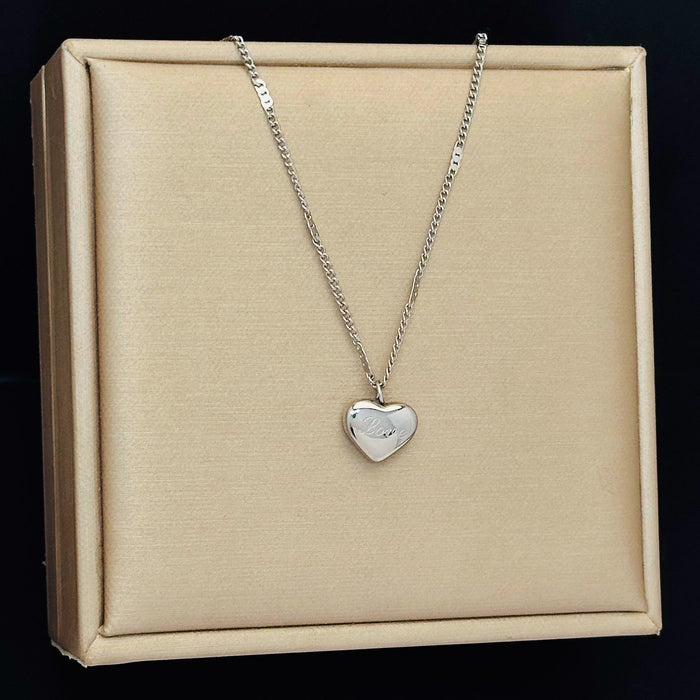 Wholesale Titanium Steel Love Pendant Necklace JDC-NE-MeiCheng002