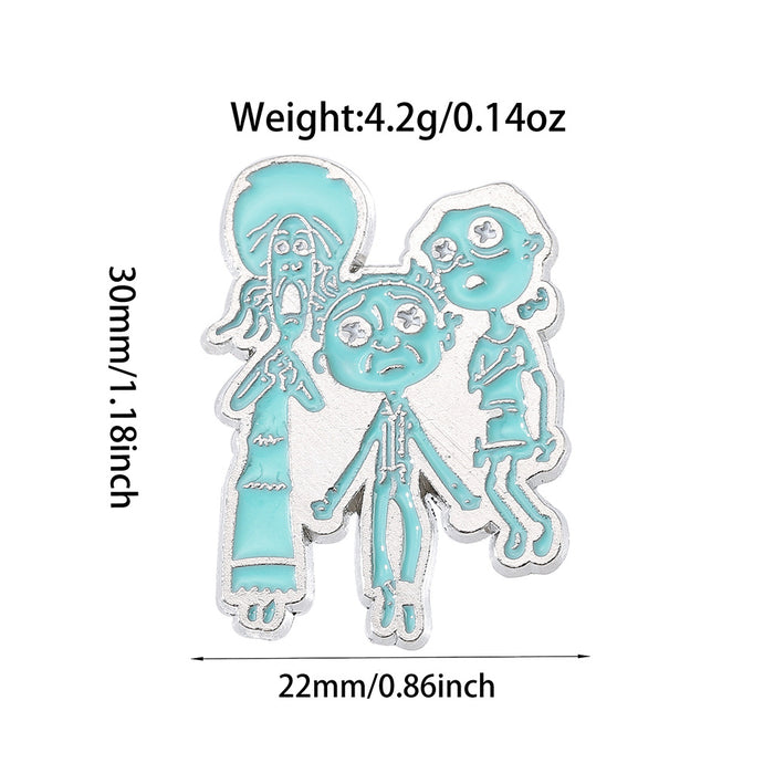 Wholesale Fashion Cartoon Metal Brooch Pin Fun Character Badge For Clothing Bag And Backpack Resale Accessory