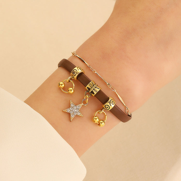 Wholesale Bohemian Ethnic Style Zinc Alloy Jewelry Set Cow Head Design Necklace and Bracelet