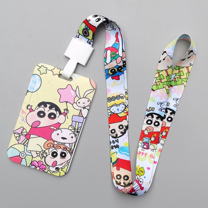 Wholesale Trendy Plastic Cartoon Card Holder With Lanyard Student ID Badge Gift