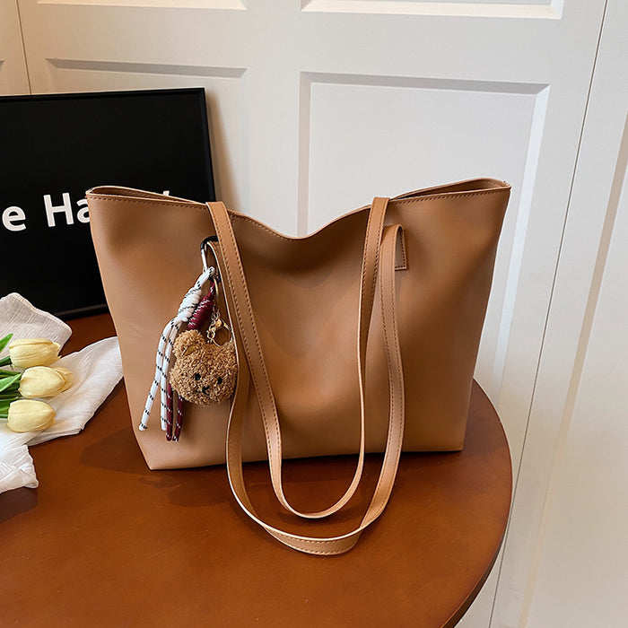 Wholesale Textured underarm bag women' s new simple versatile shoulder bag fashionable large capacity student commuter tote bag