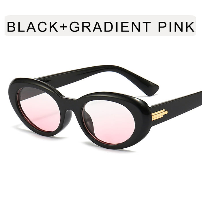 Wholesale Elliptical frame sunglasses for sun shading and UV protection, new minimalist photography sunglasses