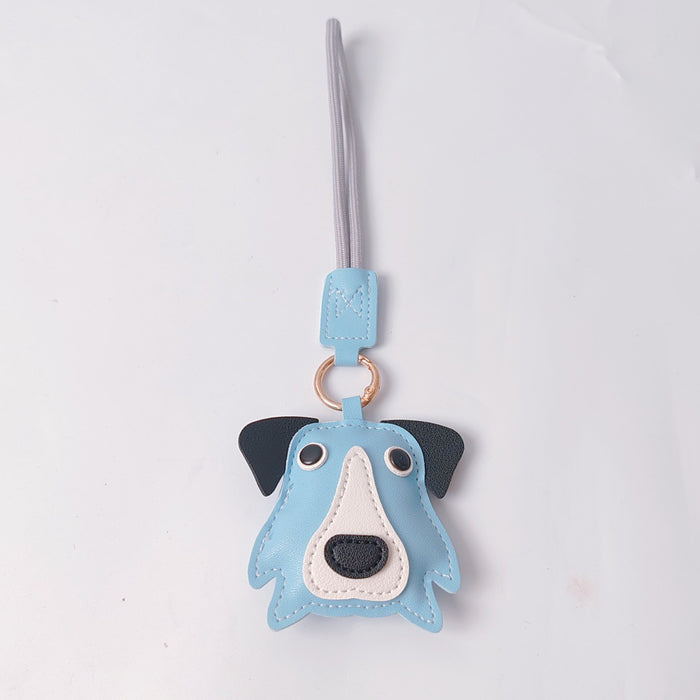 Wholesale PU Dog Keychain Pendant Cute Border Collie Husky Schnauzer Street Style Fashion Accessory