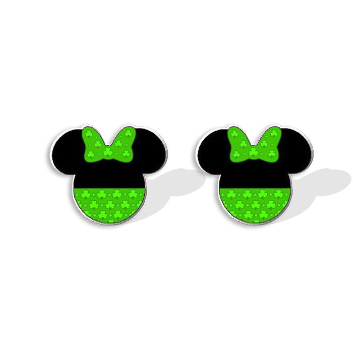 Wholesale St. Patrick's Day Cartoon Plastic Resin Earrings (F) JDC-ES-XiangL068