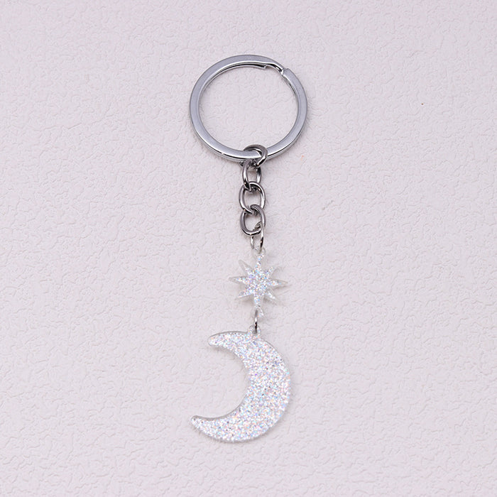 Wholesale Sun and Moon Acrylic Keychain JDC-KC-Duai003