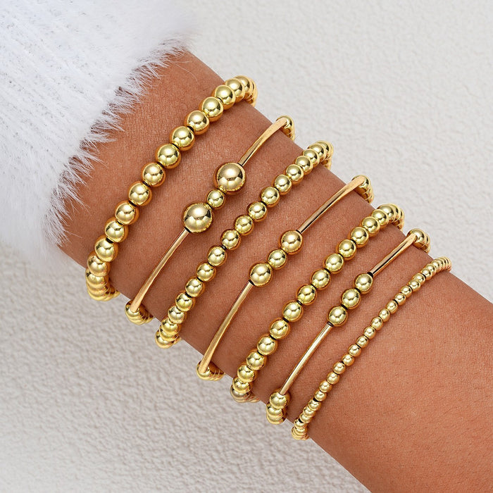 Wholesale CCB round pearl bow bracelet