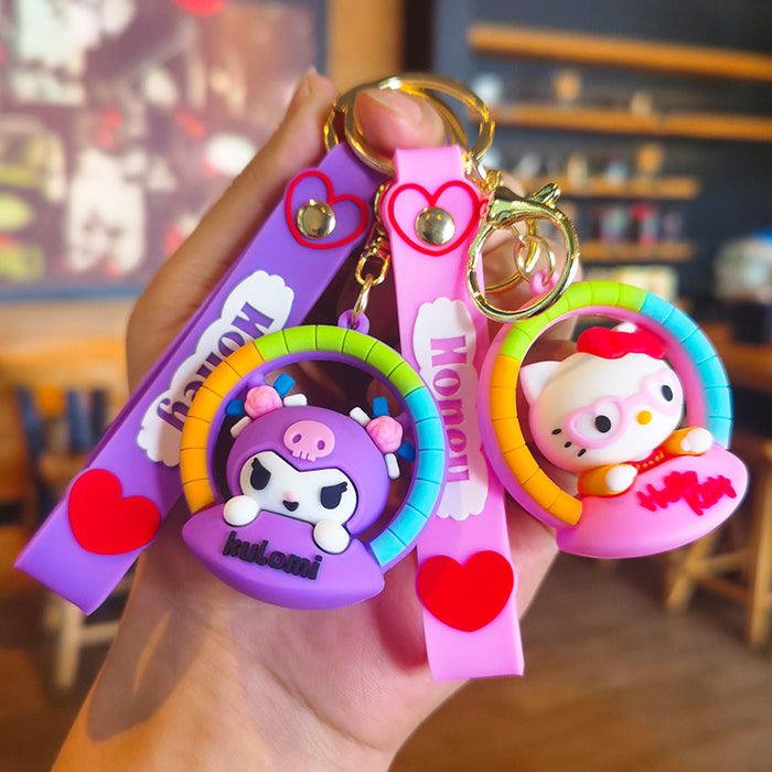 Wholesale Silicone Cartoon Doll Coin Purse Keychain JDC-KC-Tingm148