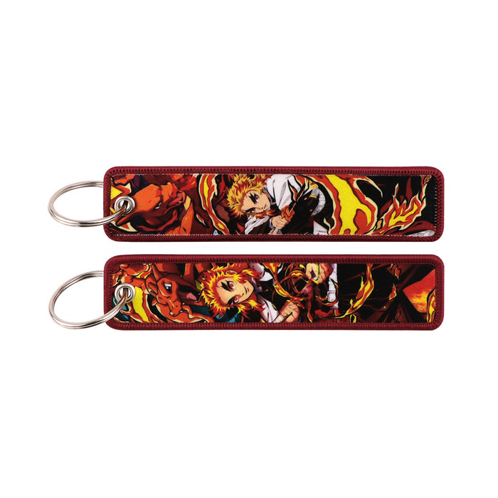 Wholesale Cartoon woven keychain lanyard  access control  ornaments fabric keychain
