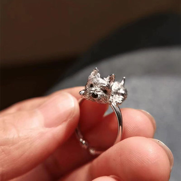 Wholesale Unique and niche design of puppy ring, exquisite gift, index finger ring for women