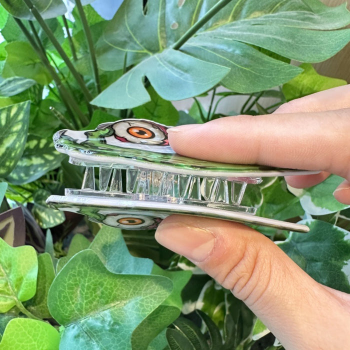 Wholesale Green skull claw ponytail clip eyeball decoration hairpin personality ghost hand clip  shark clip hair accessories