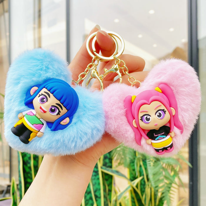 Wholesale Pom Pom Keychain K-Pop Pendant Anime Stuffed Pendant