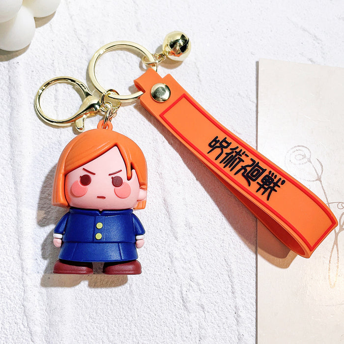 Wholesale Silicone Cartoon Doll Keychain JDC-KC-Qiwei013