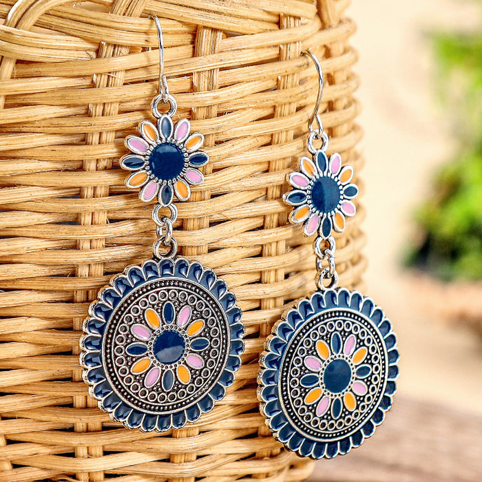 Wholesale Bohemian Mixed Blue Earrings Zinc Alloy Electroplated Party Jewelry Accessory MOQ≥2