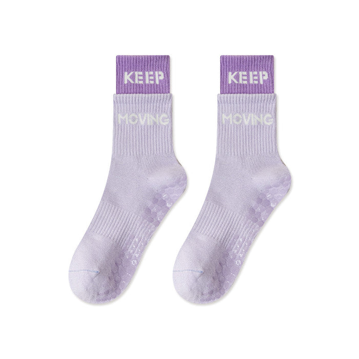 Wholesale Yoga Socks Professional Anti slip Mid tube Pilates Sports Socks