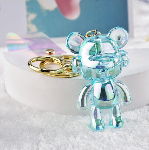 Wholesale Creative colorful pink bear key chain exquisite cute car key chain cute couple bag small pendant