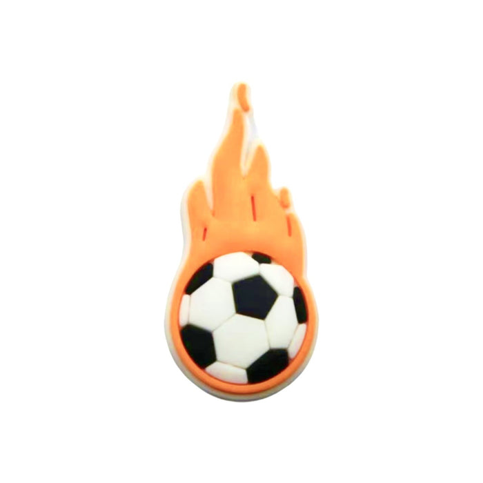 Wholesale Football themed cartoon hole shoes, flower shoe buckles, DIY detachable shoe decoration accessories wholesale PVC soft rubber